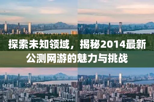 探索未知领域，揭秘2014最新公测网游的魅力与挑战