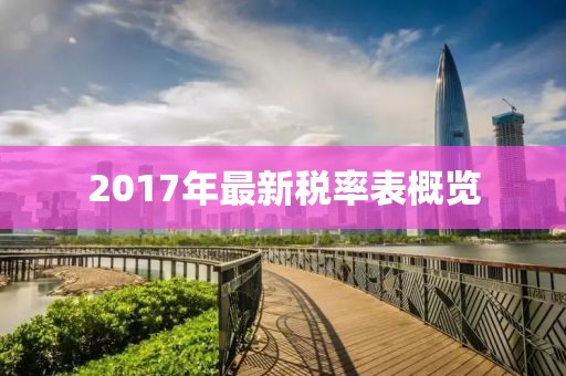 2017年最新税率表概览