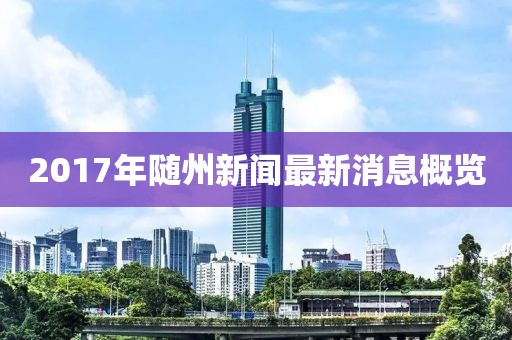 2017年随州新闻最新消息概览