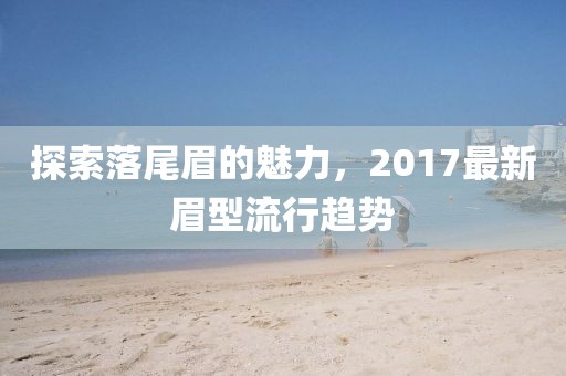 探索落尾眉的魅力，2017最新眉型流行趋势