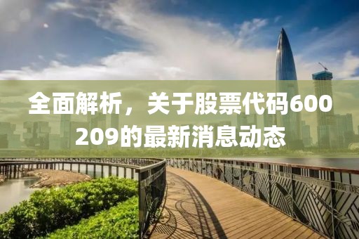 全面解析，关于股票代码600209的最新消息动态