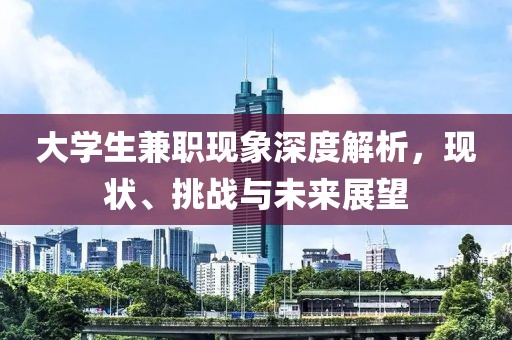 大学生兼职现象深度解析，现状、挑战与未来展望